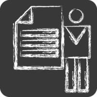 Icon Client Brief. related to Media and Advertising symbol. chalk Style. editable vector