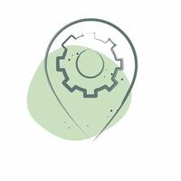 Icon Places Optimization. related to Media and Advertising symbol. Color Spot Style vector