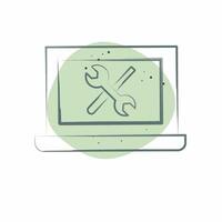 Icon Services. related to Media and Advertising symbol. Color Spot Style. editable vector