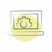 Icon Web Development. related to Media and Advertising symbol. Color Spot Style vector