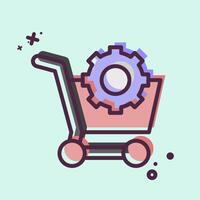Icon E Commerce Optimization. related to Media and Advertising symbol. MBE style vector