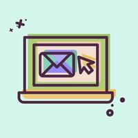 Icon E-Mail. related to Media and Advertising symbol. MBE style. editable vector