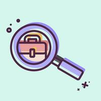 Icon Job Search. related to Media and Advertising symbol. MBE style. editable vector