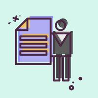 Icon Client Brief. related to Media and Advertising symbol. MBE style. editable vector