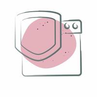 Icon Website Protection. related to Media and Advertising symbol. Color Spot Style vector