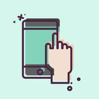 Icon Mobile Apss. related to Media and Advertising symbol. MBE style. editable vector