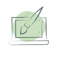 Icon Web Design. related to Media and Advertising symbol. Color Spot Style. editable vector