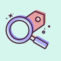 Icon Seo Tags Optimization. related to Media and Advertising symbol. MBE style vector