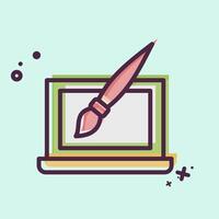 Icon Web Design. related to Media and Advertising symbol. MBE style. editable vector