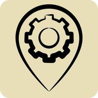 Icon Places Optimization. related to Media and Advertising symbol. hand drawn style vector
