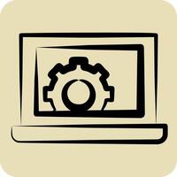 Icon Web Development. related to Media and Advertising symbol. hand drawn style vector