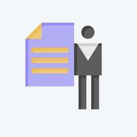 Icon Client Brief. related to Media and Advertising symbol. flat style. editable vector