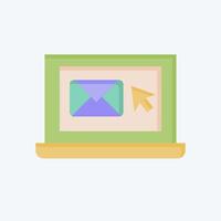 Icon E-Mail. related to Media and Advertising symbol. flat style. editable vector