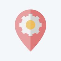 Icon Places Optimization. related to Media and Advertising symbol. flat style vector
