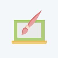 Icon Web Design. related to Media and Advertising symbol. flat style. editable vector