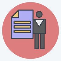 Icon Client Brief. related to Media and Advertising symbol. color mate style. editable vector