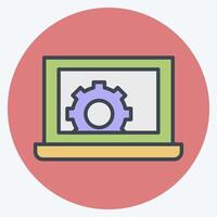 Icon Web Development. related to Media and Advertising symbol. color mate style vector