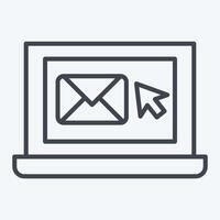 Icon E-Mail. related to Media and Advertising symbol. line style. editable vector