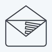 Icon E Mail Marketing. related to Media and Advertising symbol. line style. editable vector