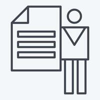 Icon Client Brief. related to Media and Advertising symbol. line style. editable vector