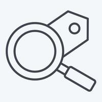 Icon Seo Tags Optimization. related to Media and Advertising symbol. line style vector