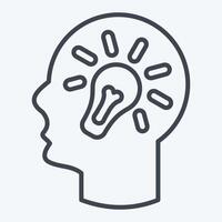 Icon Creativity. related to Media and Advertising symbol. line style. editable vector