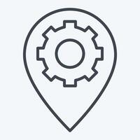 Icon Places Optimization. related to Media and Advertising symbol. line style vector