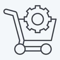 Icon E Commerce Optimization. related to Media and Advertising symbol. line style vector