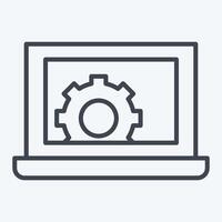Icon Web Development. related to Media and Advertising symbol. line style vector