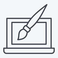 Icon Web Design. related to Media and Advertising symbol. line style. editable vector
