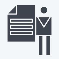 Icon Client Brief. related to Media and Advertising symbol. glyph style. editable vector