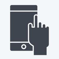 Icon Mobile Apss. related to Media and Advertising symbol. glyph style. editable vector