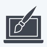 Icon Web Design. related to Media and Advertising symbol. glyph style. editable vector