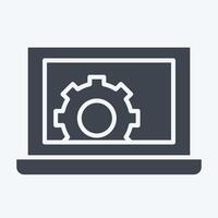 Icon Web Development. related to Media and Advertising symbol. glyph style vector