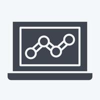 Icon Web Analytics. related to Media and Advertising symbol. glyph style. editable vector