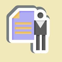 Icon Client Brief. related to Media and Advertising symbol. glyph style. editable vector