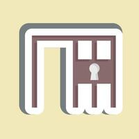 Sticker Jail. related to Justice symbol. simple design editable vector