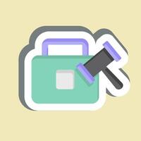Sticker Case. related to Justice symbol. simple design editable vector