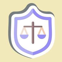 Sticker Justice. related to Justice symbol. simple design editable vector