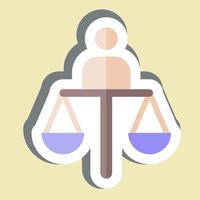 Sticker Judgment. related to Justice symbol. simple design editable vector