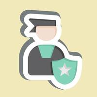 Sticker Authority. related to Justice symbol. simple design editable vector