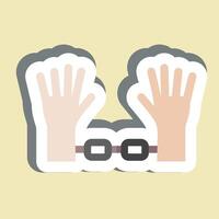 Sticker Freedom. related to Justice symbol. simple design editable vector