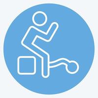 Icon Guilty. related to Justice symbol. blue eyes style. simple design editable vector