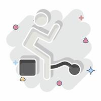Icon Guilty. related to Justice symbol. comic style. simple design editable vector