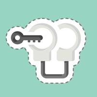 Sticker line cut Arrest. related to Justice symbol. simple design editable vector