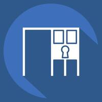 Icon Jail. related to Justice symbol. long shadow style. simple design editable vector