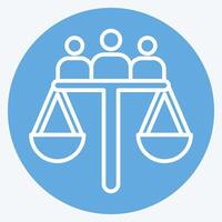 Icon Judgment. related to Justice symbol. blue eyes style. simple design editable 1 vector