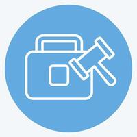 Icon Case. related to Justice symbol. blue eyes style. simple design editable vector