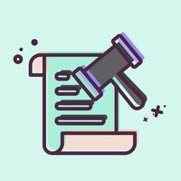 Icon Law. related to Justice symbol. MBE style. simple design editable vector