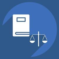Icon Legal. related to Justice symbol. long shadow style. simple design editable vector
